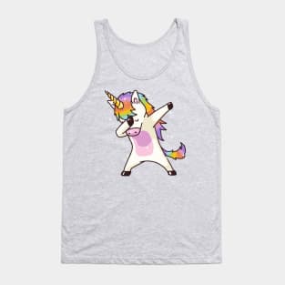 Dabbing Unicorn Shirt Dab Hip Hop Funny Magic Tank Top